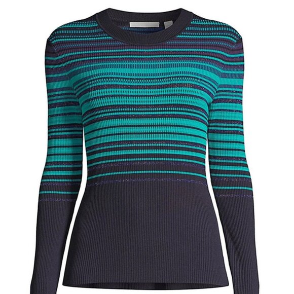 Hugo Boss Fadeira Ribbed Metallic Stripe Sweater.  SZ S - Picture 4 of 5